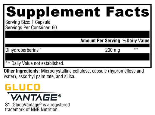 Berberine ES-5 supplement facts