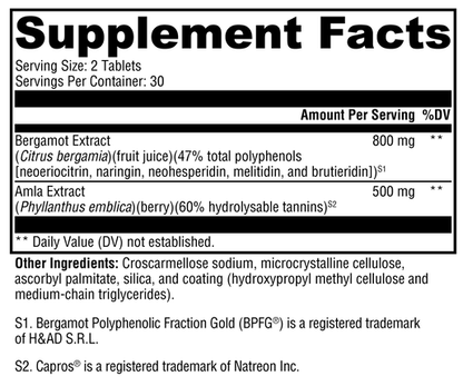 BergaCor Plus supplement facts