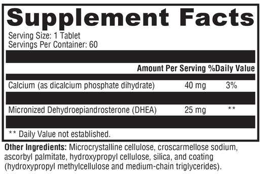 DHEA Micronized 25mg 60 Tablets
