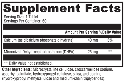 DHEA 25 mg supplement facts