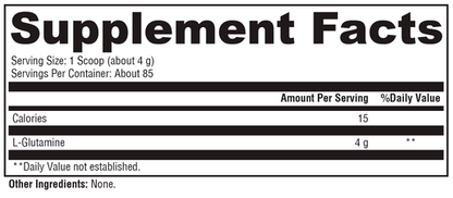 L-Glutamine supplement facts