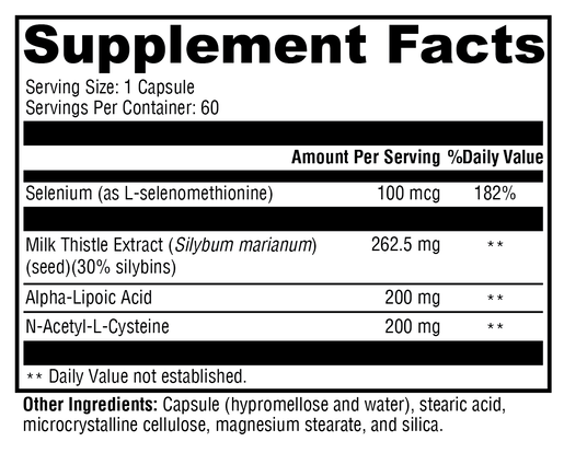 Liver Protect 60 supplement facts