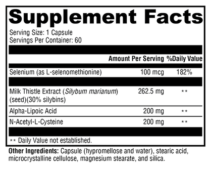 Liver Protect 60 supplement facts