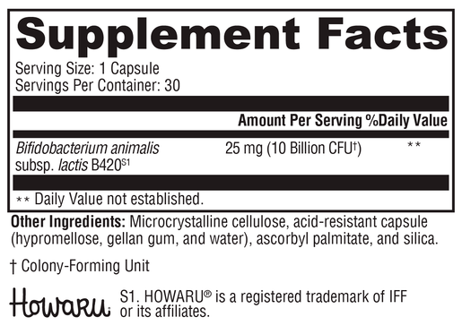 ProbioMax Lean DF supplement facts