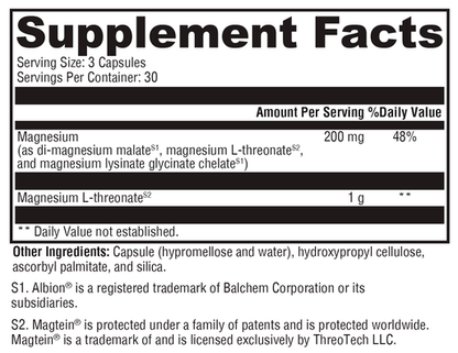 OptiMag Neuro 90 supplement facts